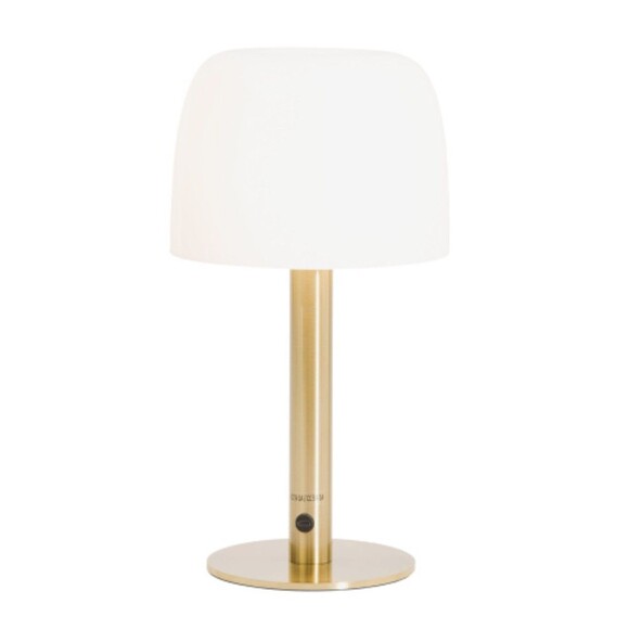 Max Studio 15" Rechargable LED Table Lamp Gold Tone Touch - Picture 1 of 2